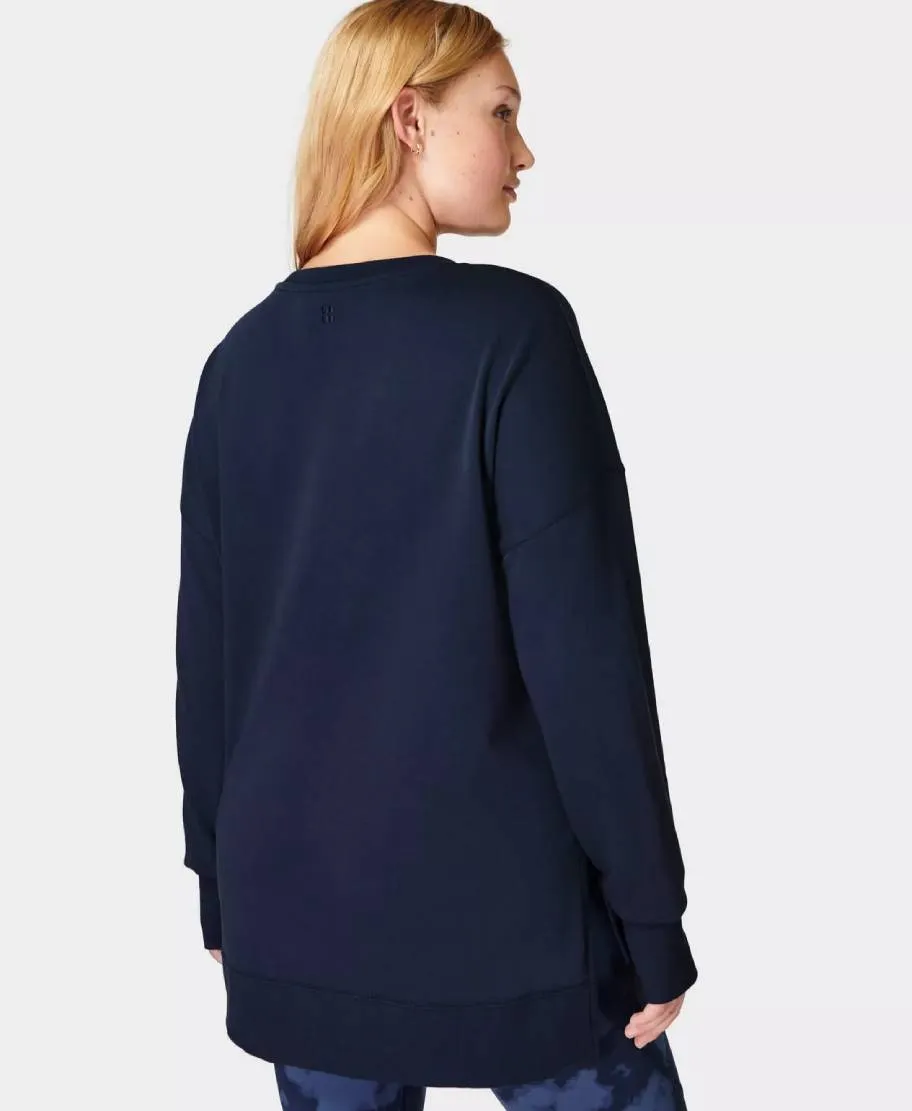 After Class Longline Sweatshir Sb8985 Navy-Blue