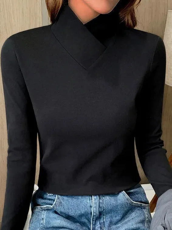 Angelia™ -Long-Sleeve High-Neck Top