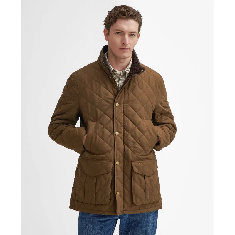 Barbour Lydford Tattersall Quilted Mens Jacket - Dark Sand