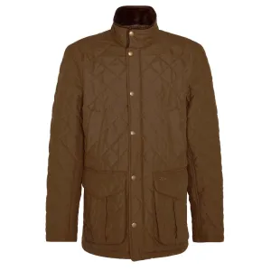 Barbour Lydford Tattersall Quilted Mens Jacket - Dark Sand