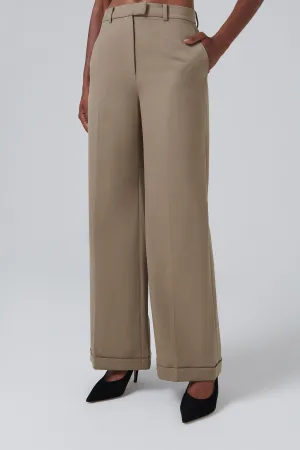 Brown Wide Leg Pants