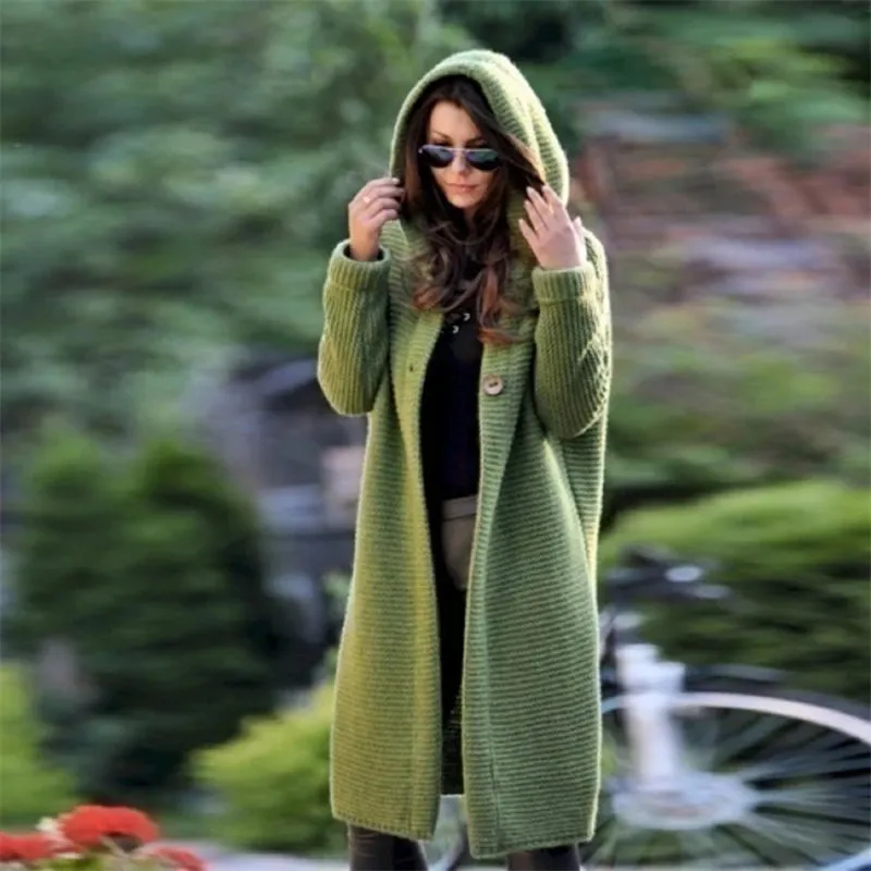 Casual Hooded Duster Cardigan Cape