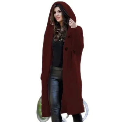 Casual Hooded Duster Cardigan Cape