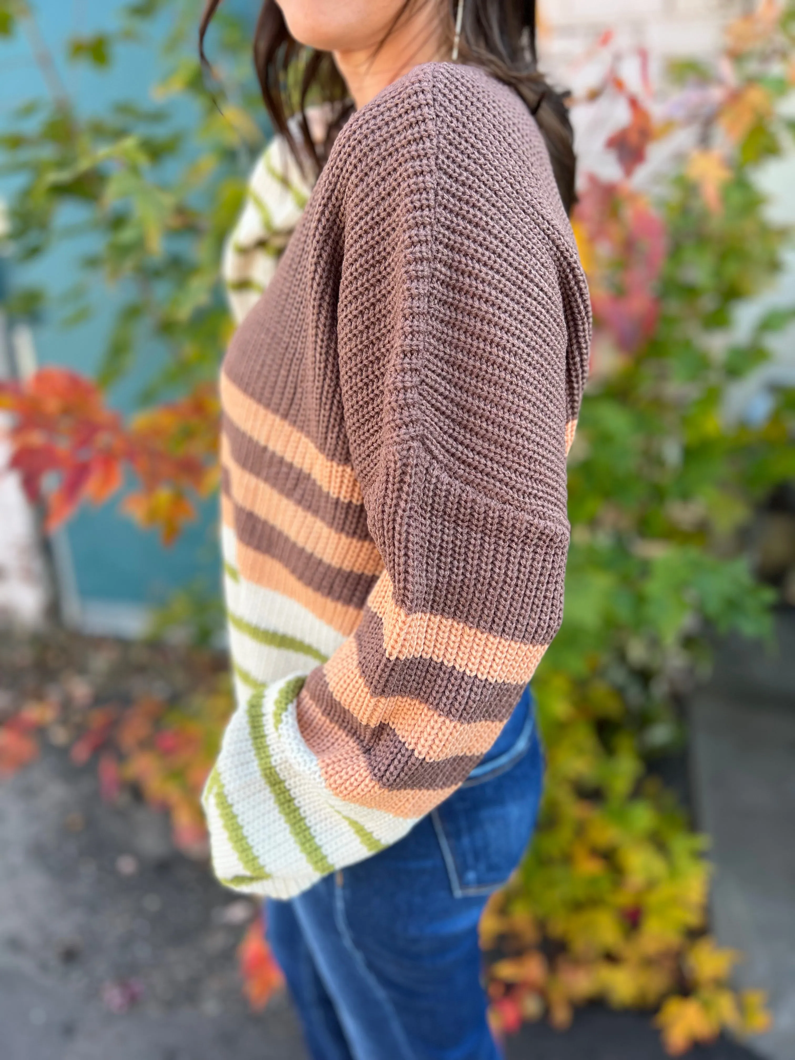 Colorblock Striped Sweater