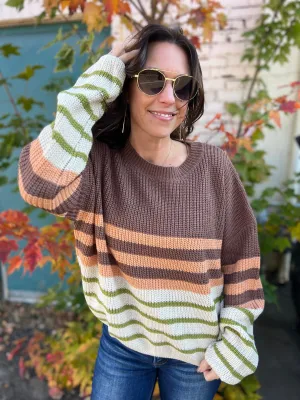 Colorblock Striped Sweater