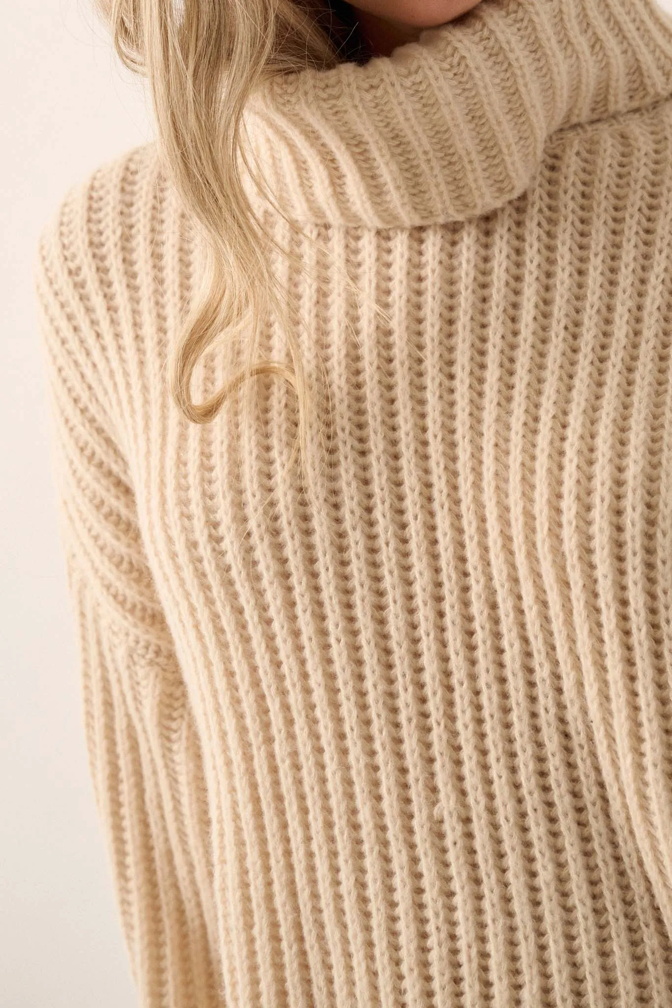 Cozy Up Chunky Knit Oversize Cowl-Neck Sweater