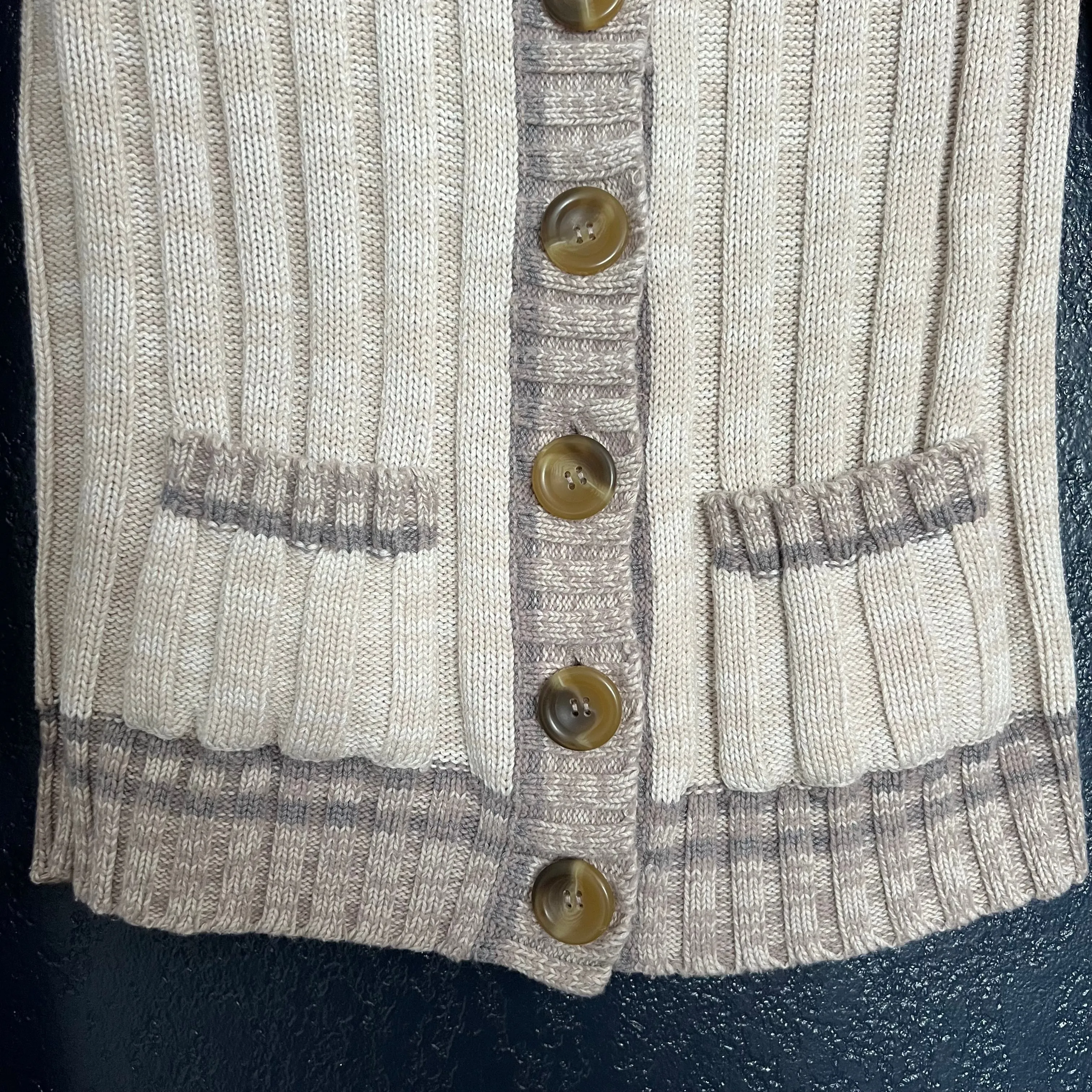 Free People Oatmeal Ribbed Cardigan