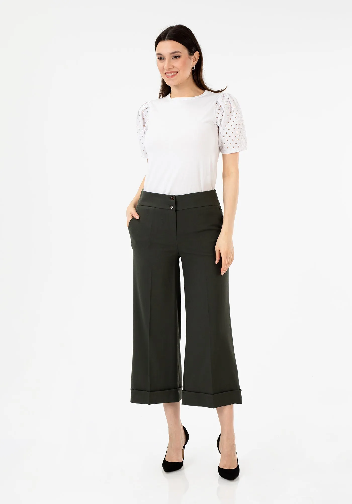 G-Line Wide Leg Cropped Pants