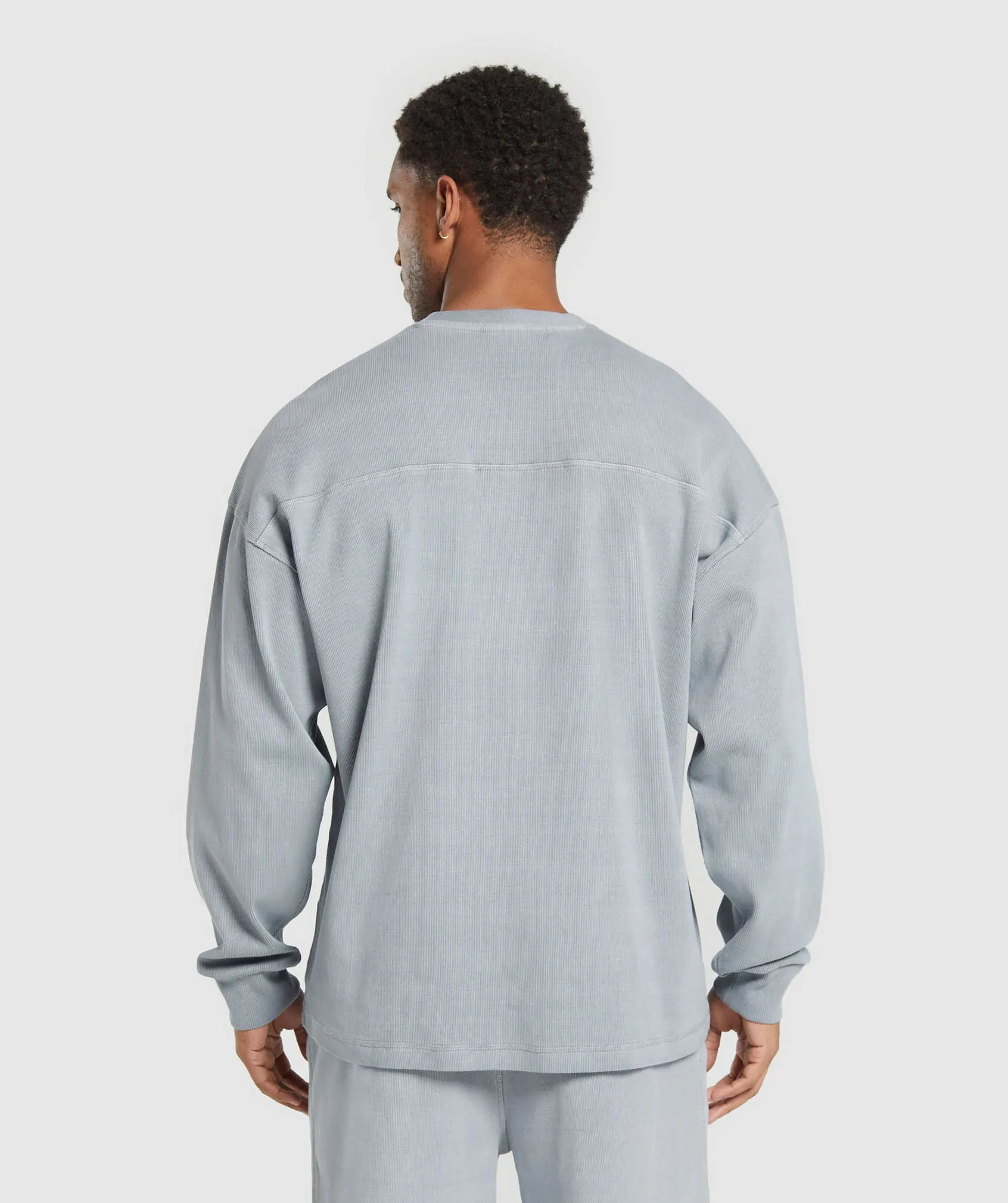 Gymshark Heavyweight Rib Crew - Denim Grey