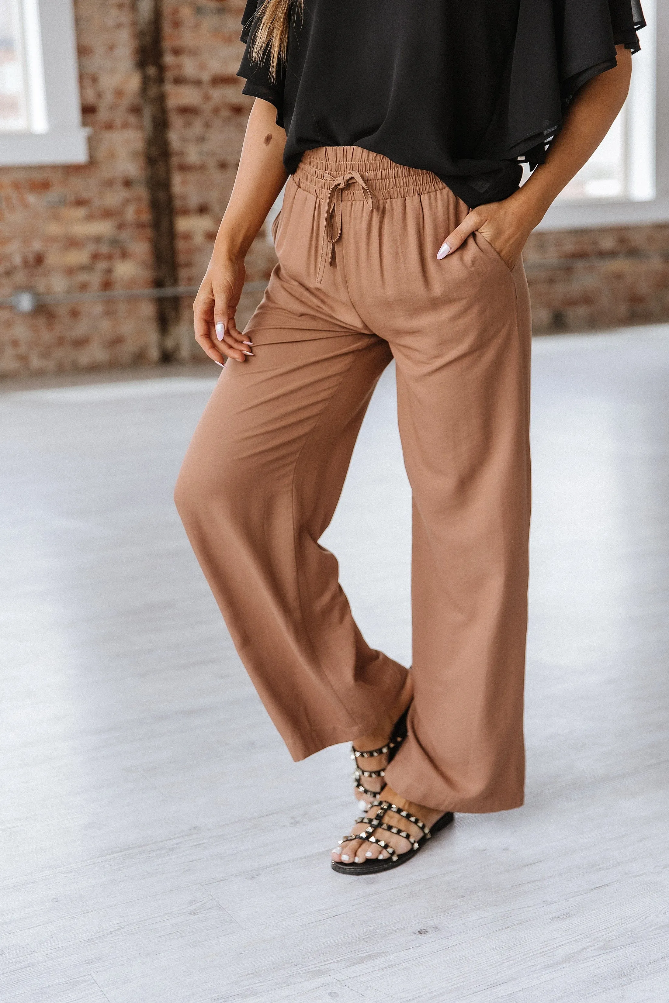 Heidi Drawstring Wide Leg Pant | DROPSHIP