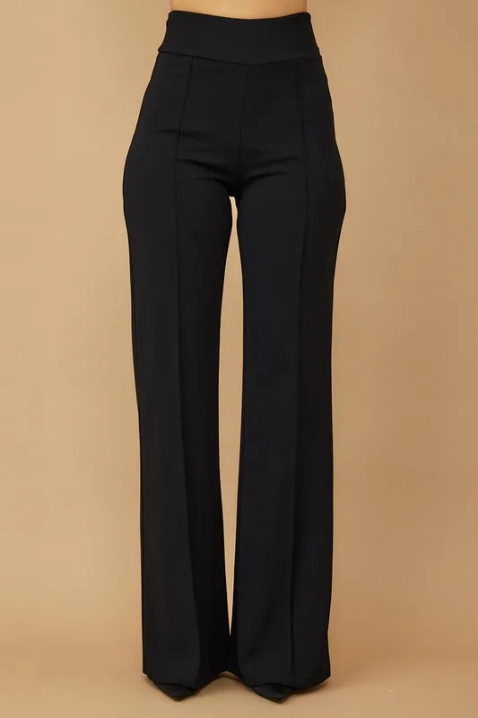 Henley High Waist Dress Pants