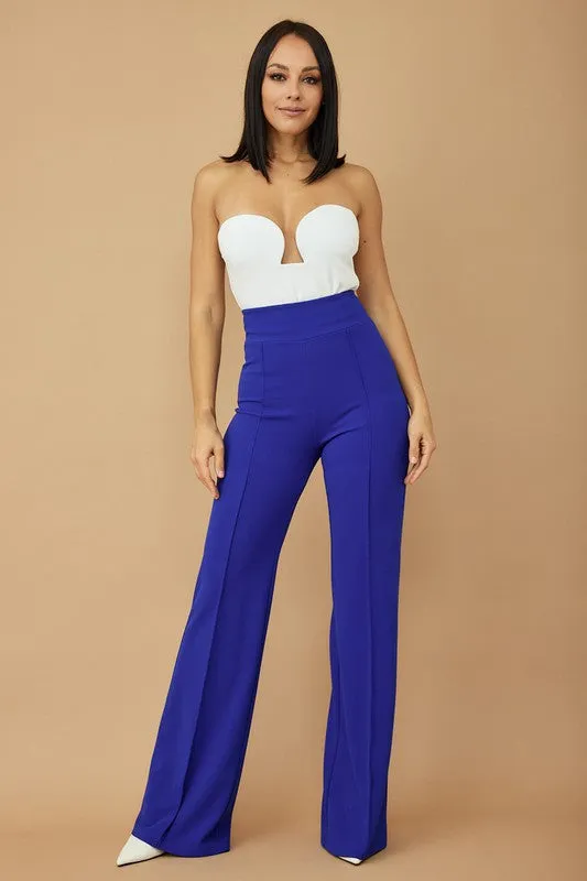 Henley High Waist Dress Pants