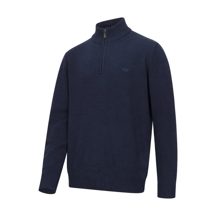 Hoggs of Fife Lothian II 1/4 Zip Pullover - Navy Marl