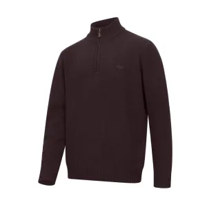 Hoggs of Fife Lothian II 1/4 Zip Pullover - Redwood