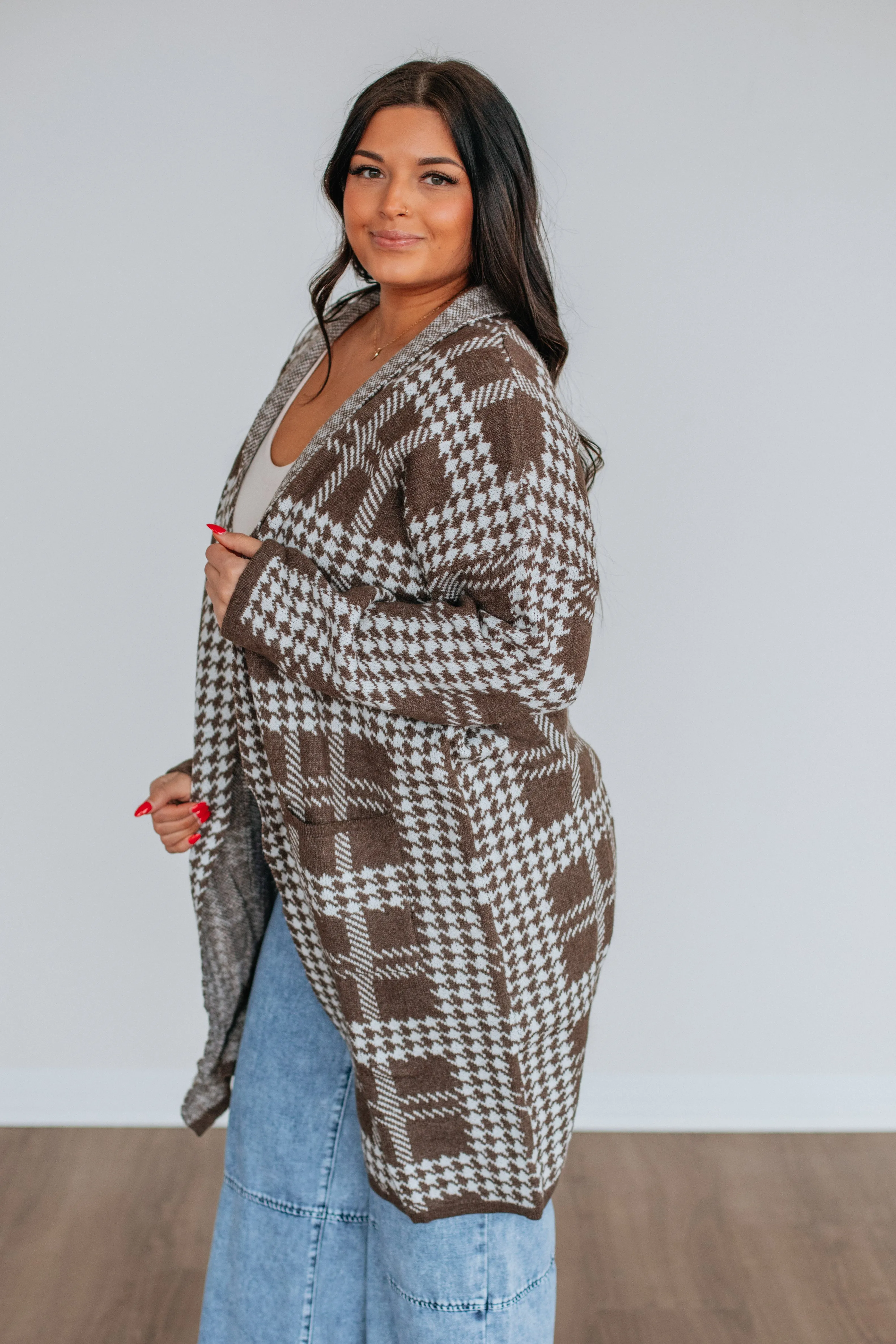 Jaylen Houndstooth Cardigan