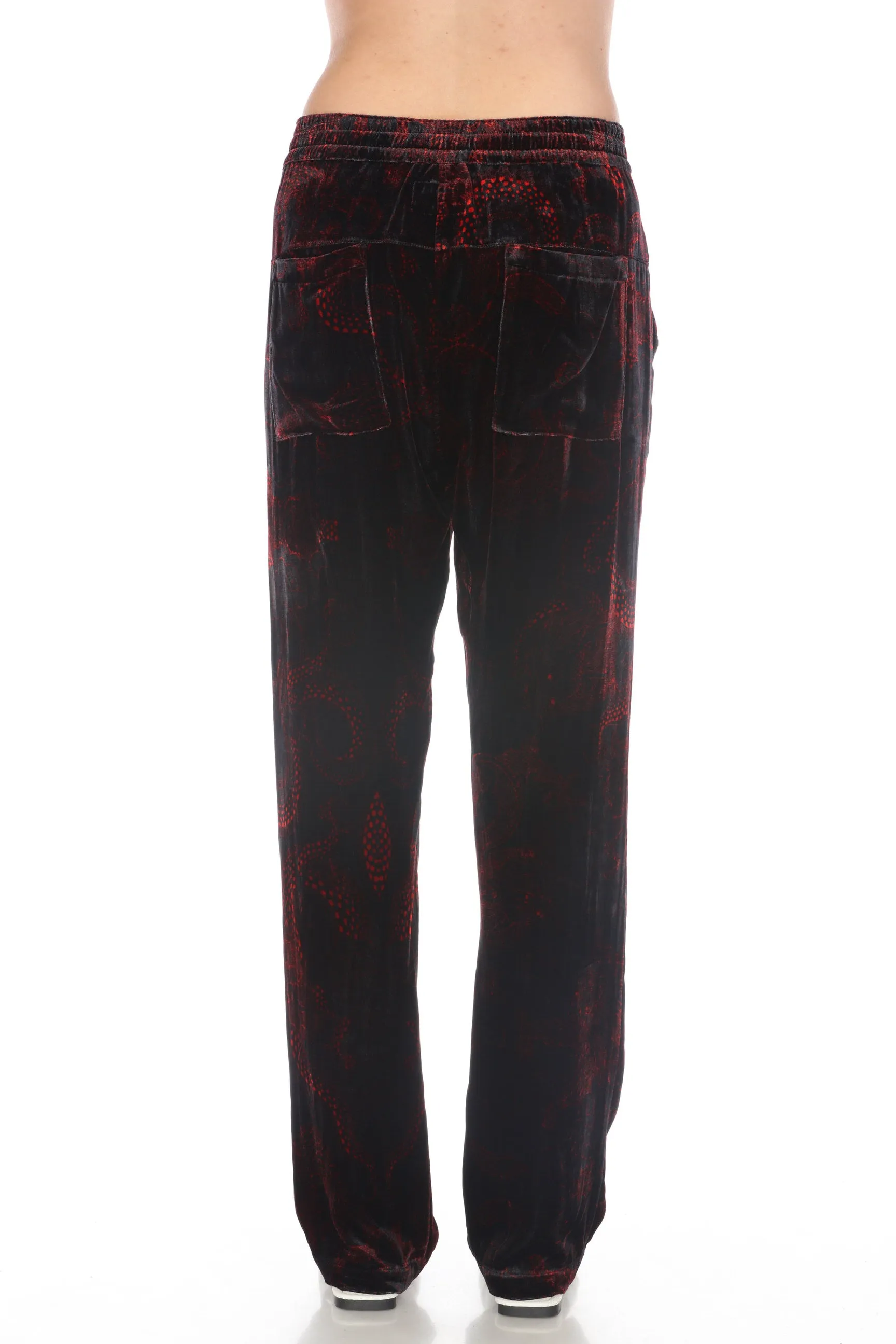 Johnny Was Biya Mayla Dragon Velvet Pull On Pants Boho Chic B67023