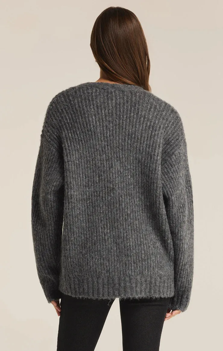 Josie Cozy Cardigan | Charcoal Heather