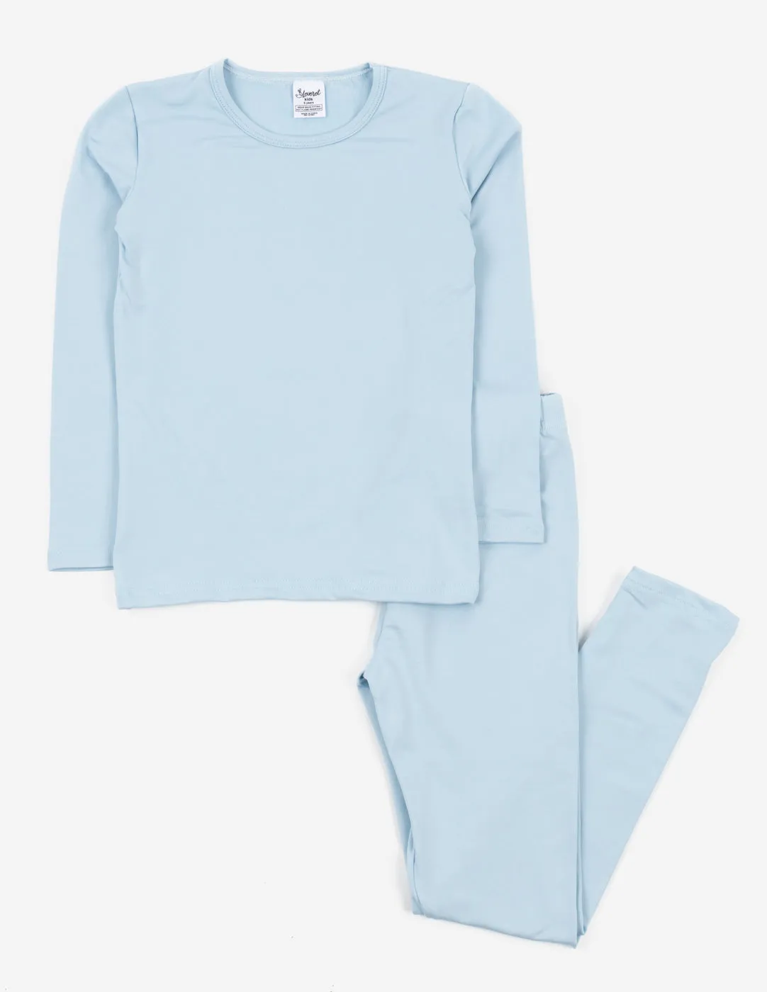 Kid's Boho Solid Color Thermal Pajamas