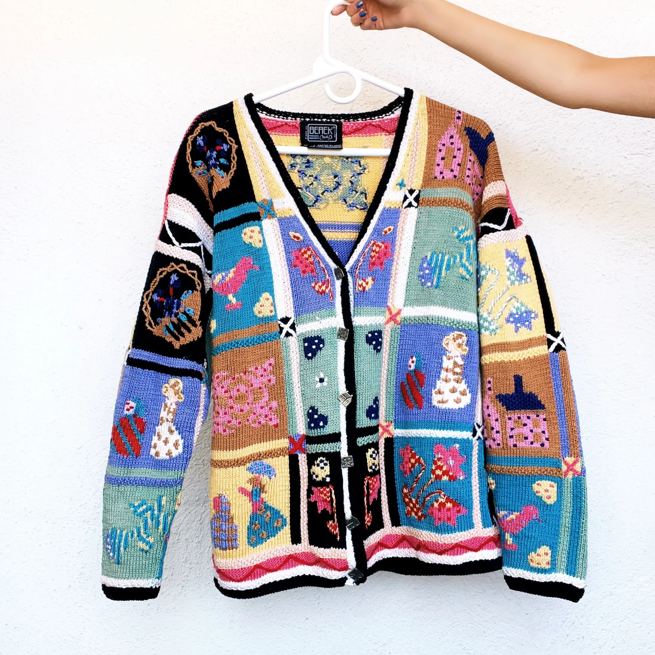 Kitschy Vintage Hand Knit Cardigan