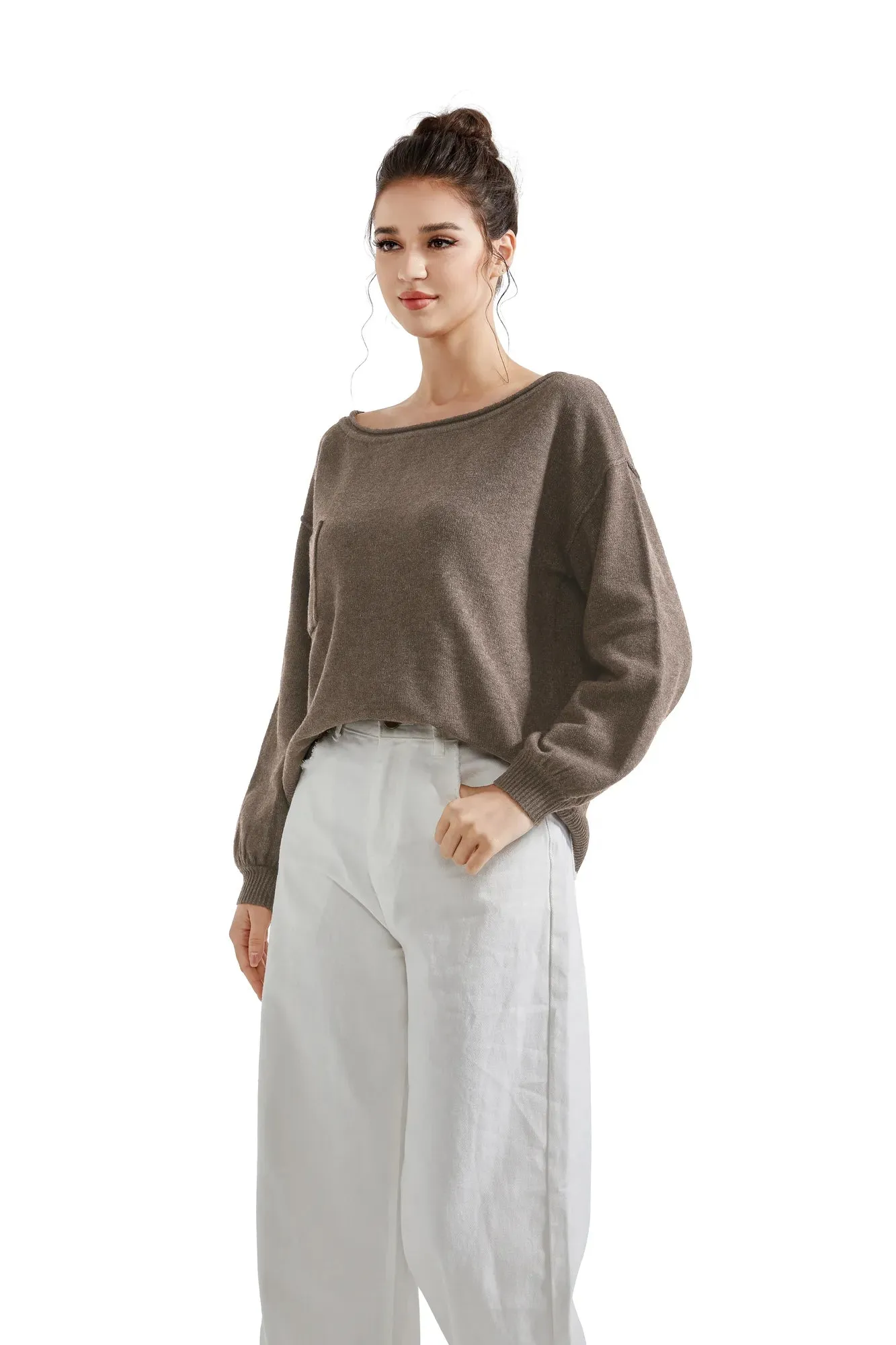 Knit Off Shoulder Sweater Shirts