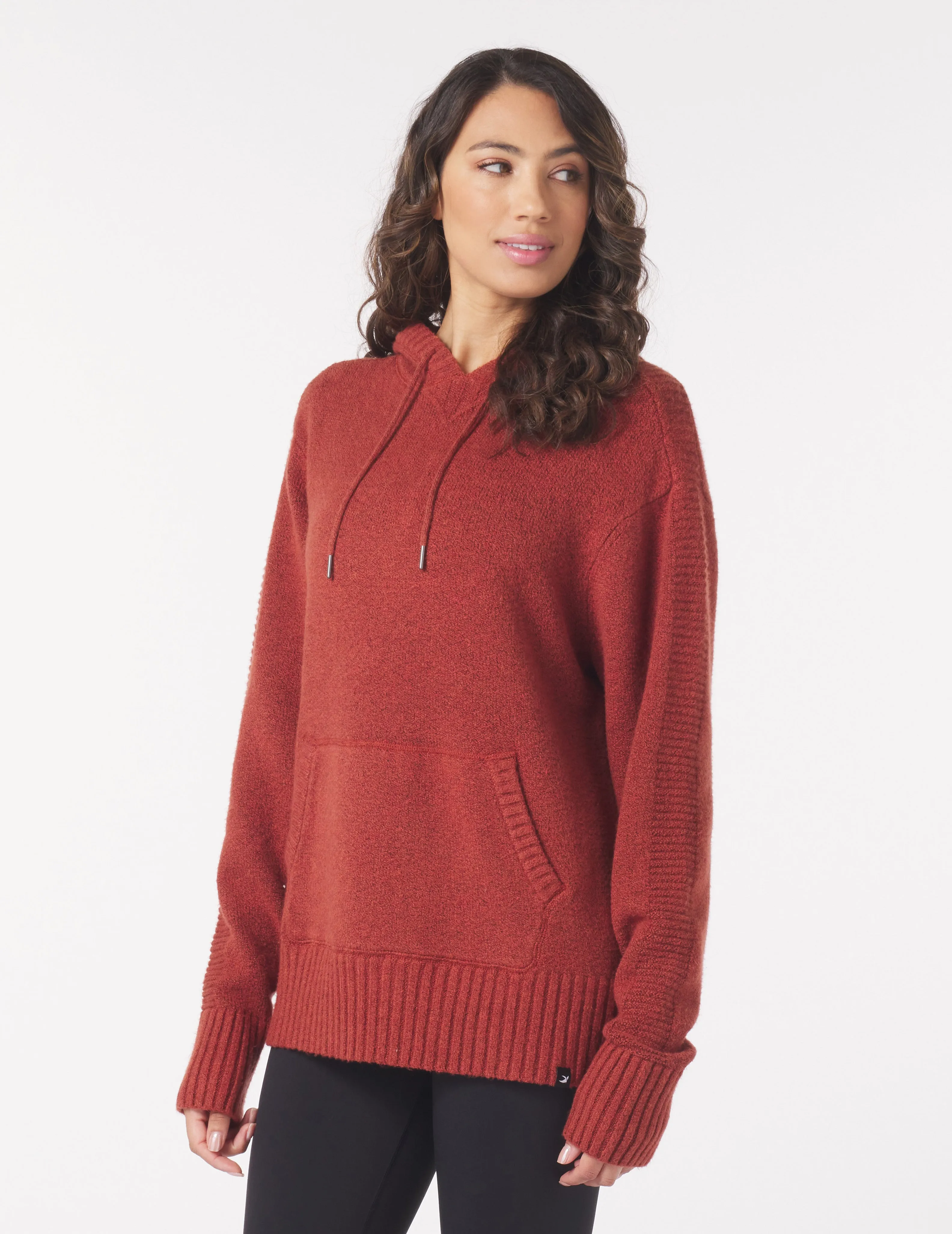 Knit Up Unisex Hoodie: Brick Red