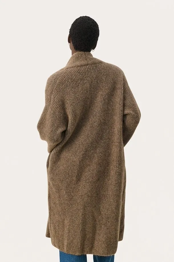 Part Two LenemaiPW Longline Cardigan in Mink Melange