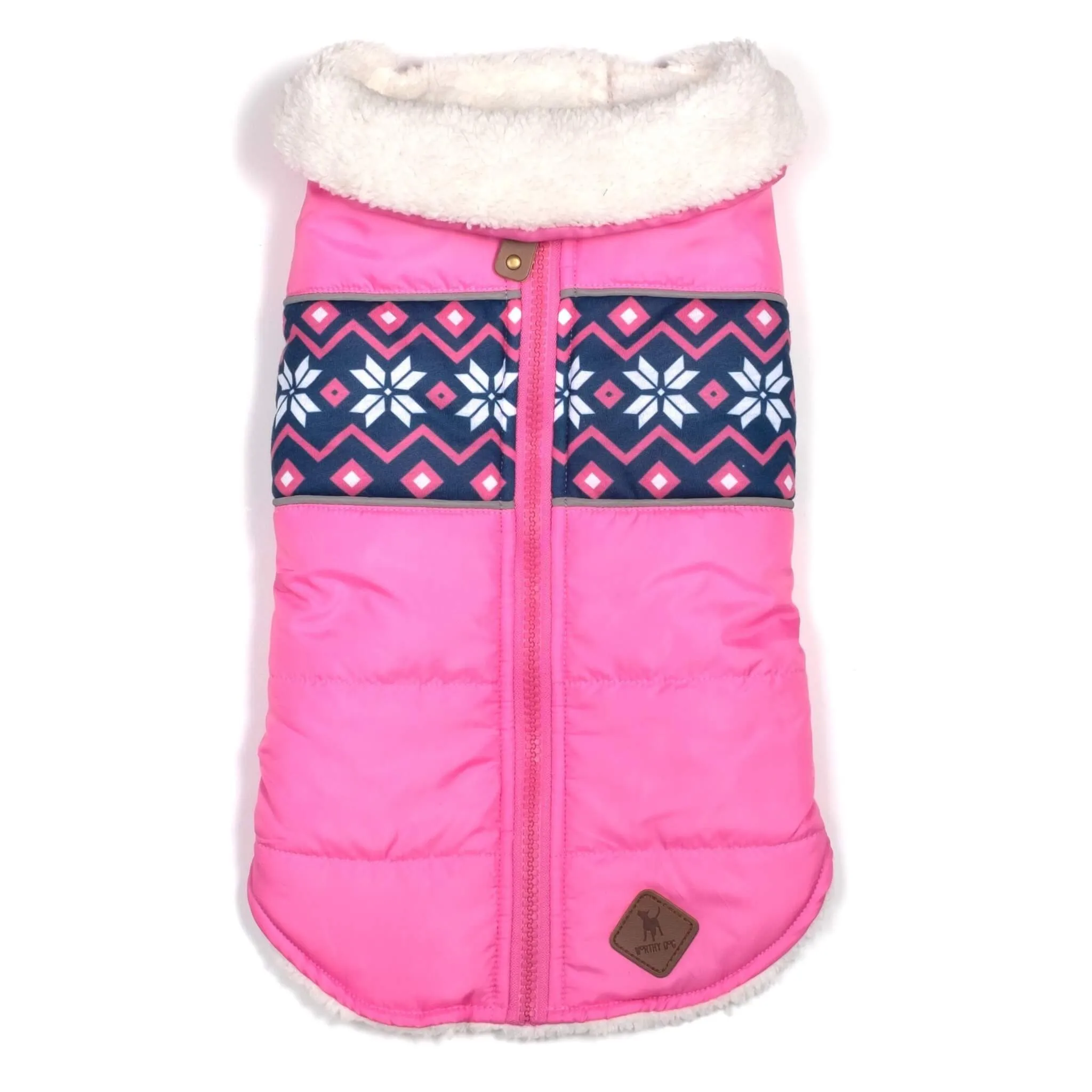 Pink Aspen Puffer Dog Coat