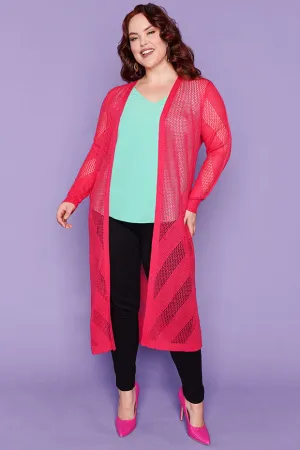 Renu Hot Pink Long Cardi