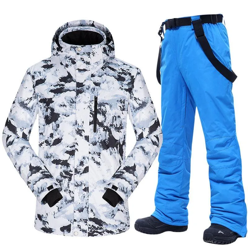 Ski Suit Men Winter -30℃ Warm Windproof