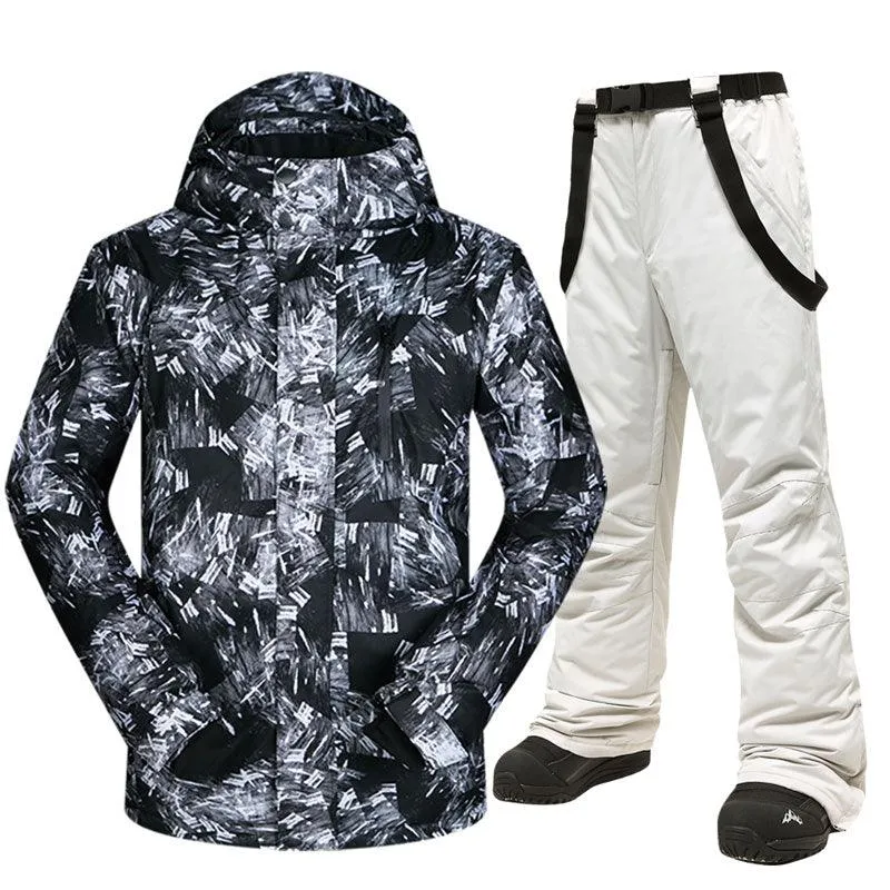 Ski Suit Men Winter -30℃ Warm Windproof