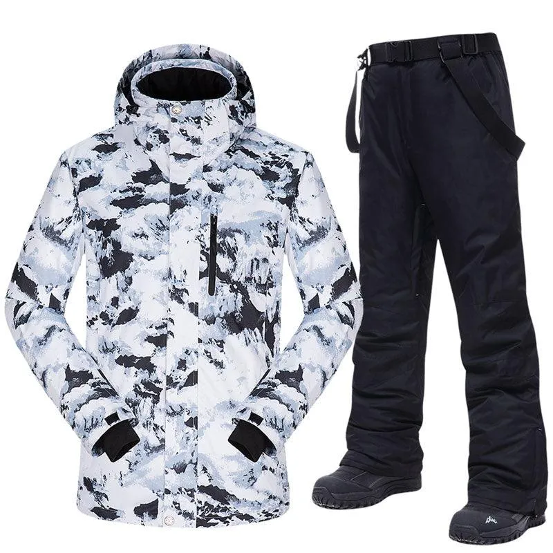 Ski Suit Men Winter -30℃ Warm Windproof