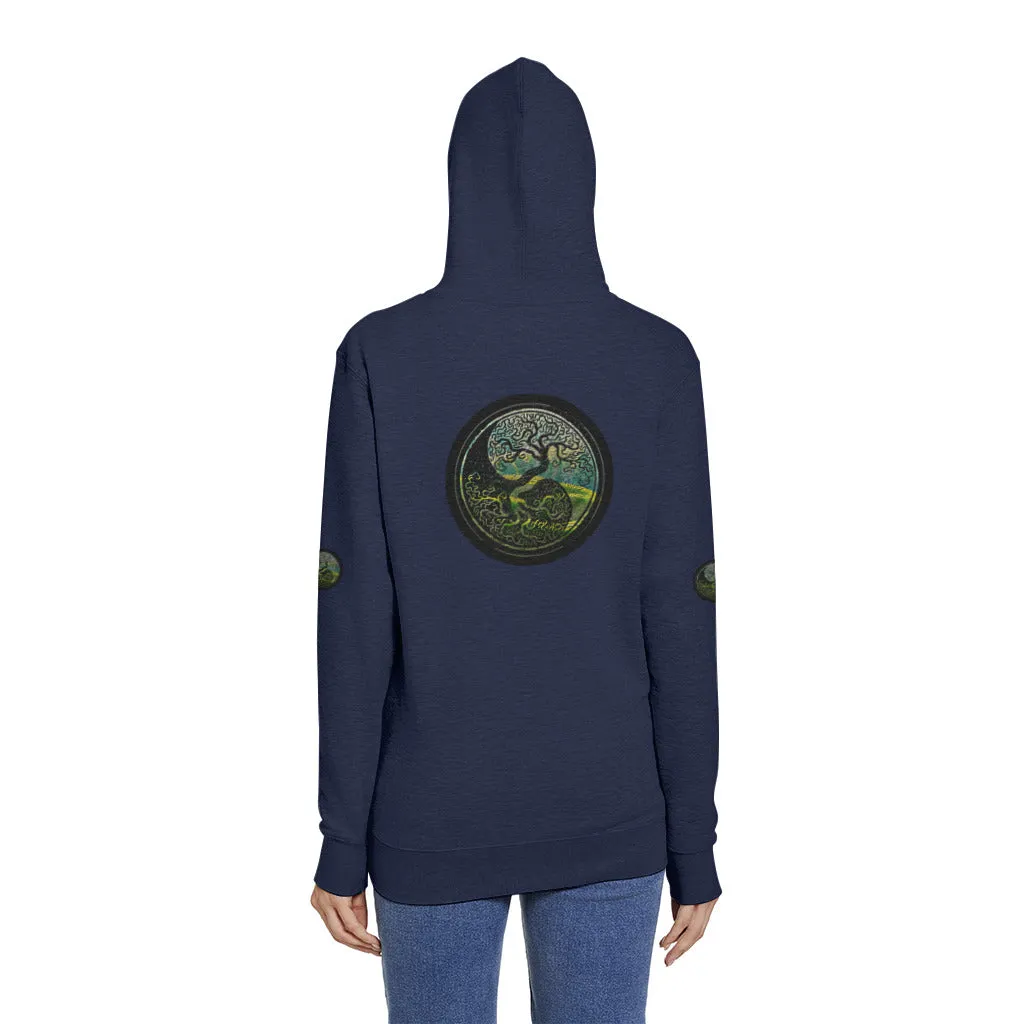 Tree of Life - As above, so below by KTJ Designer Supasoft Apparel Ladies Planet Friendly Recycled Pullover Hoodie (2 colors)