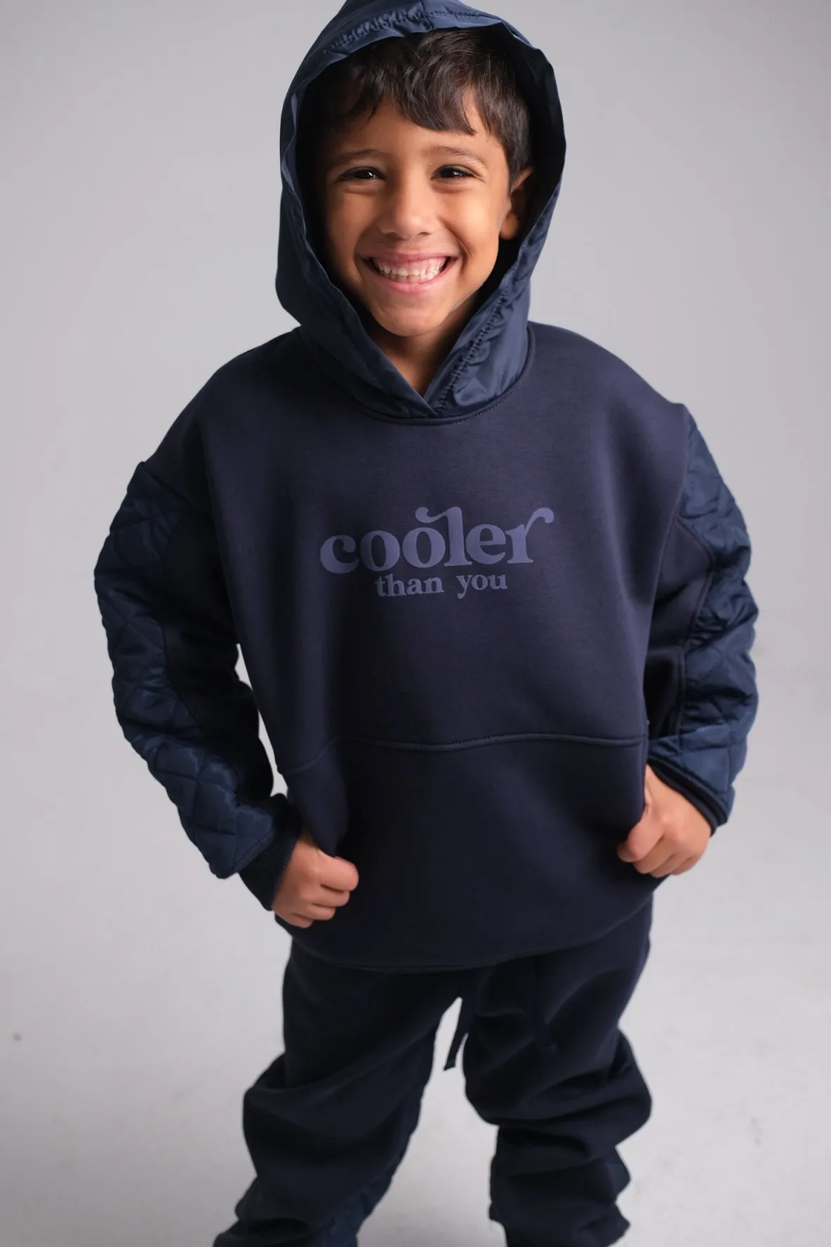 Unisex Navy "Cooler Than You" Long-Sleeved Hoodie