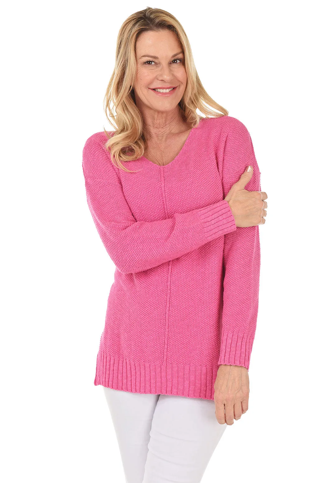 V-Neck Tunic Sweater