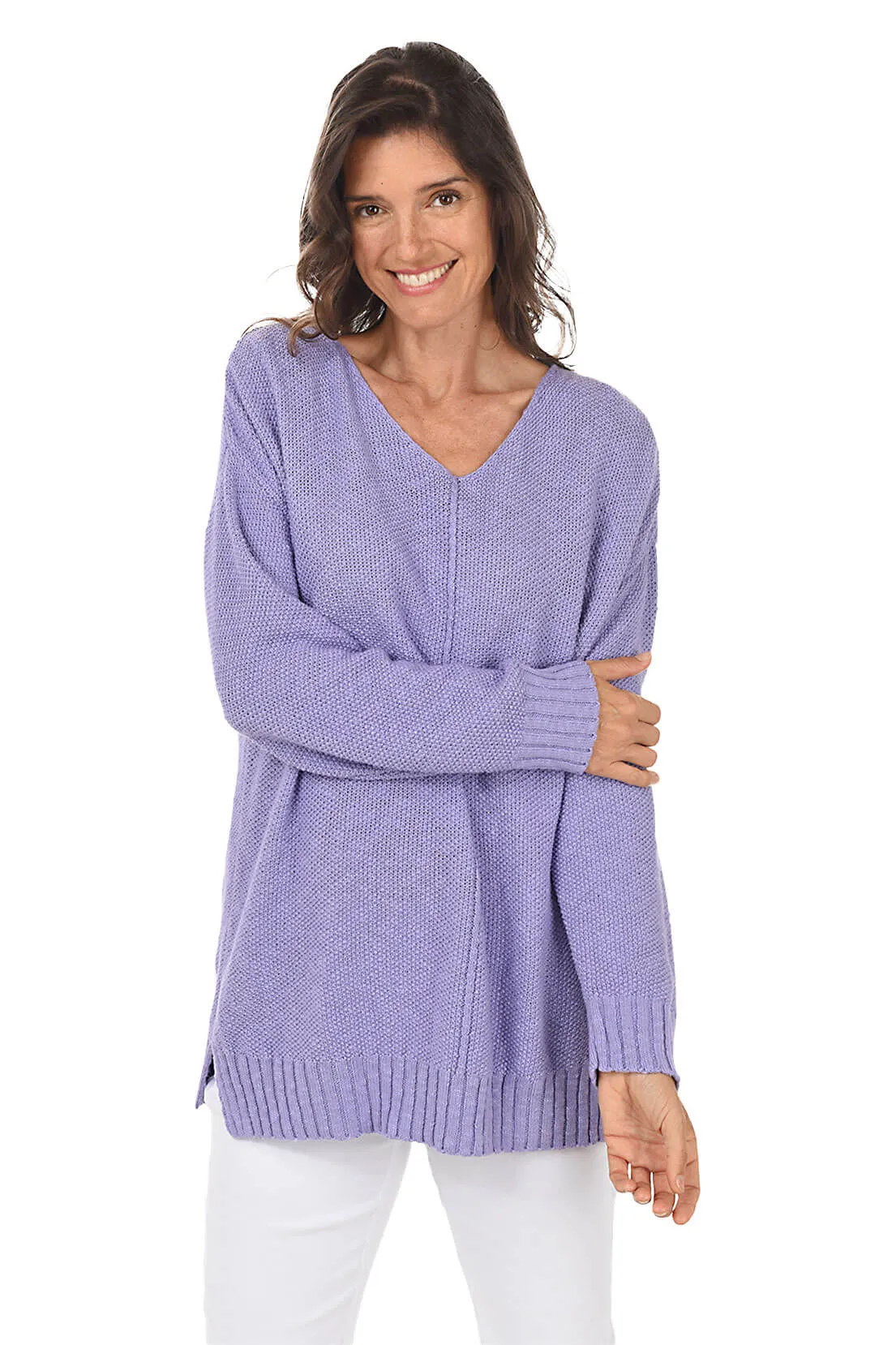 V-Neck Tunic Sweater