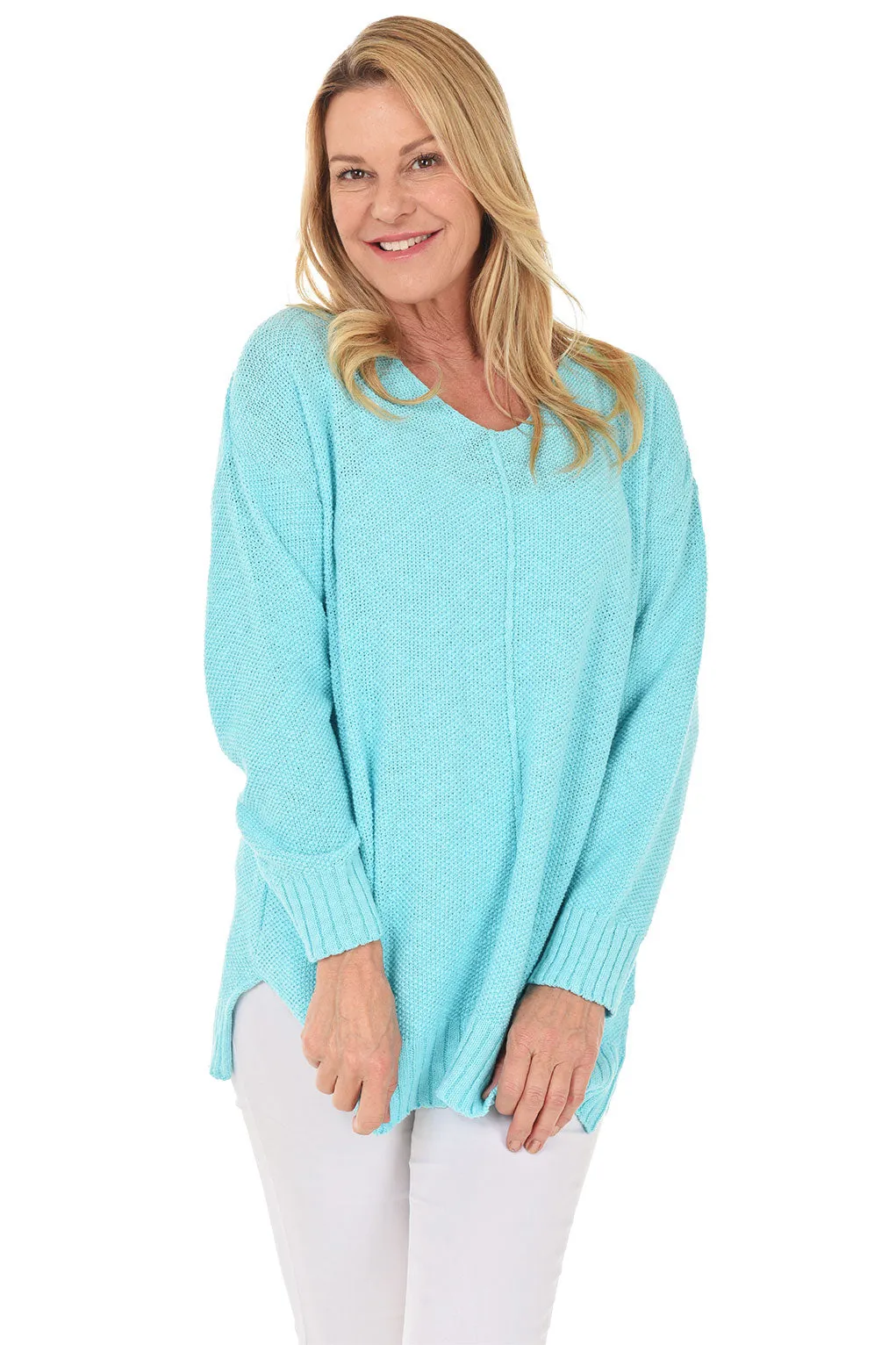 V-Neck Tunic Sweater