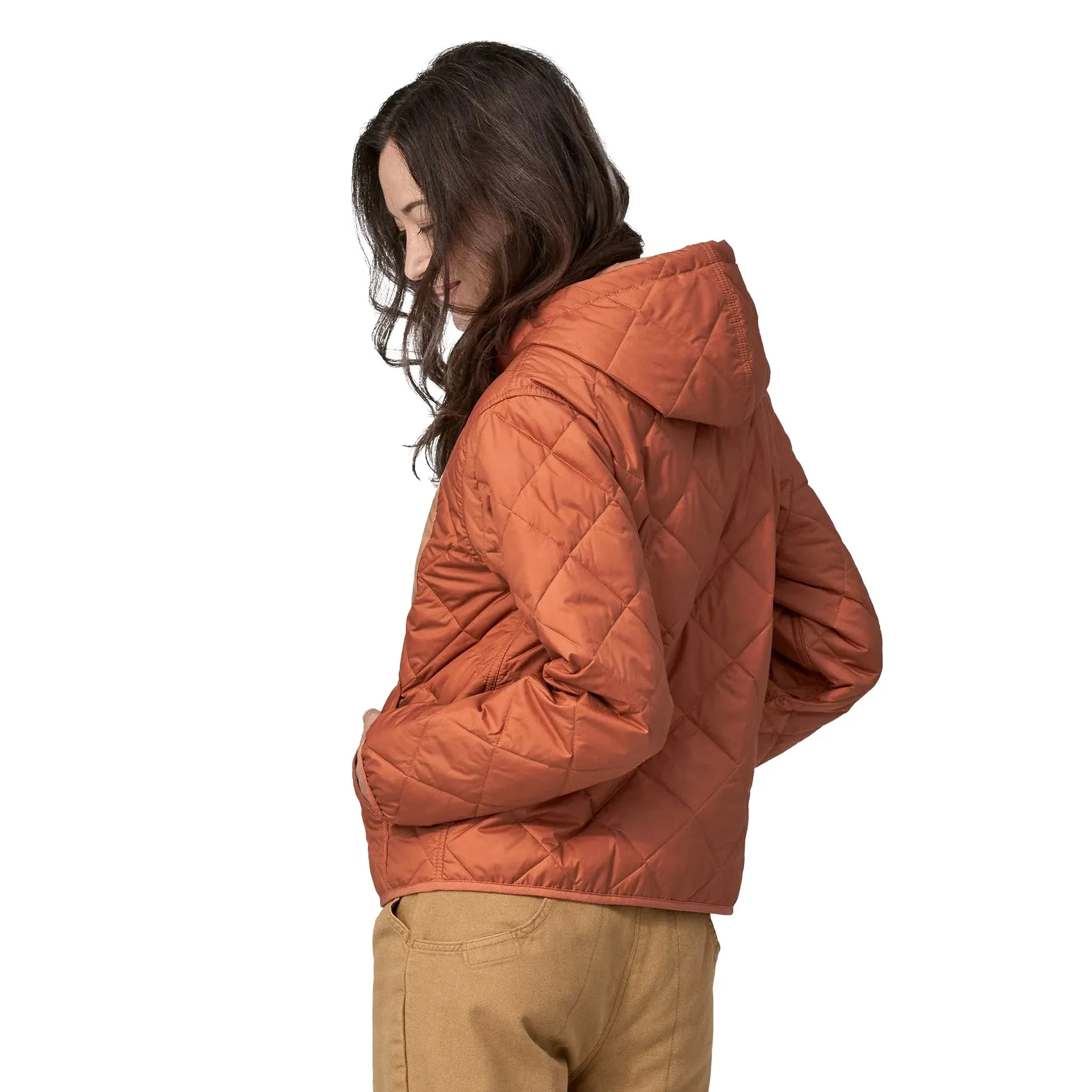 Womens Patagonia Diamond Quilted Bomber Hoodie