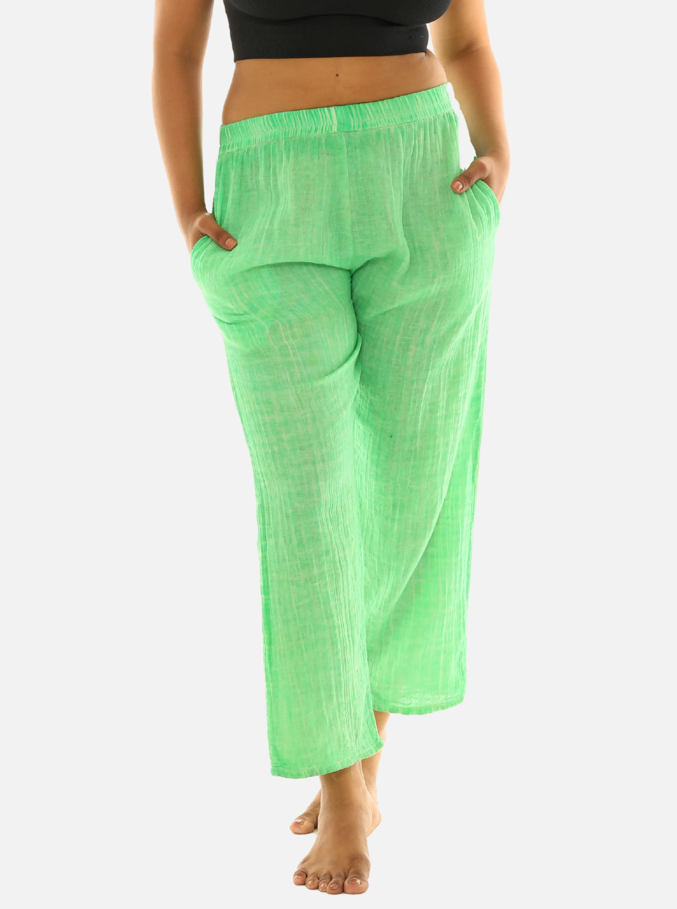 Women's Pigment Dyed Wide Leg Pants