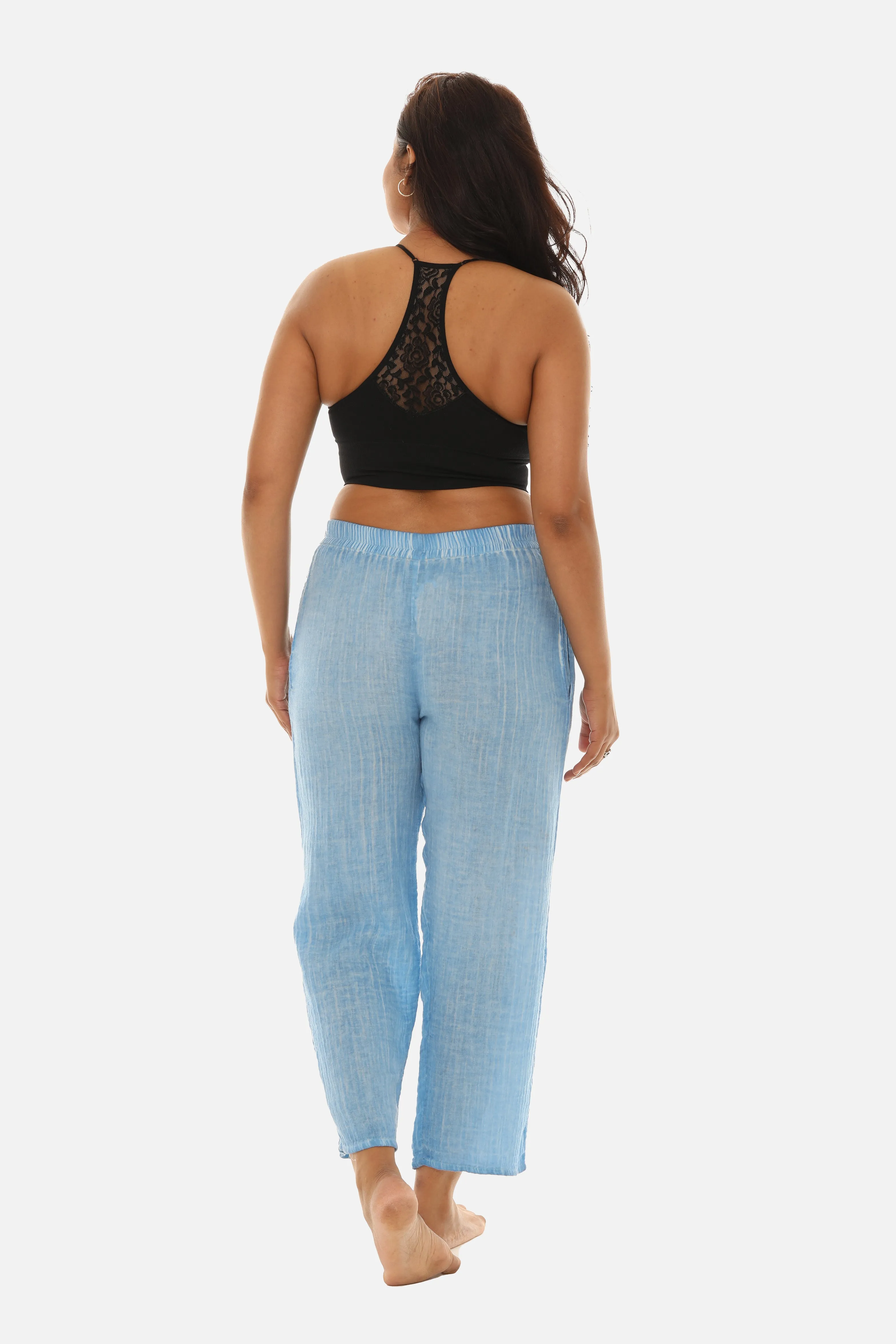 Women's Pigment Dyed Wide Leg Pants