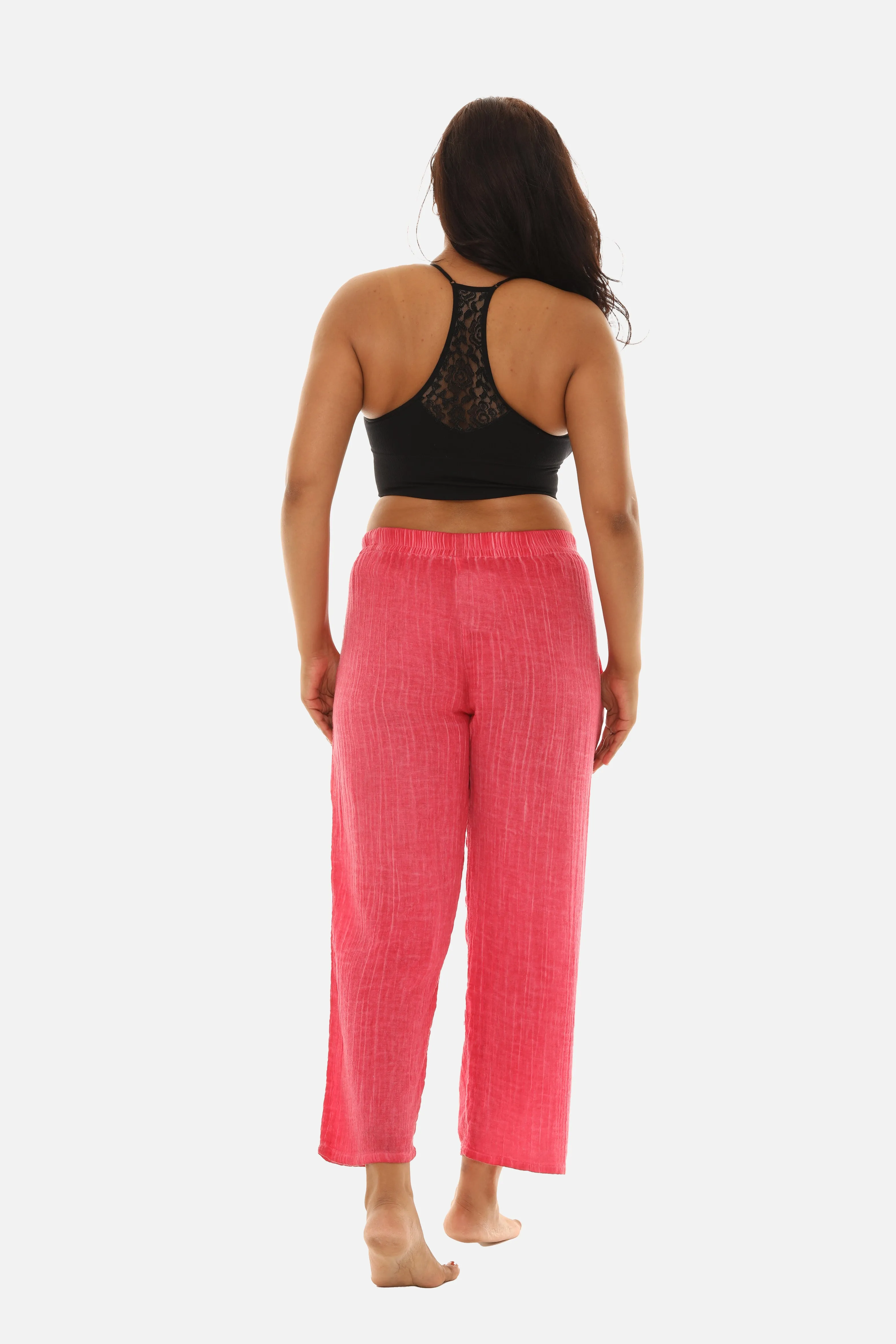 Women's Pigment Dyed Wide Leg Pants