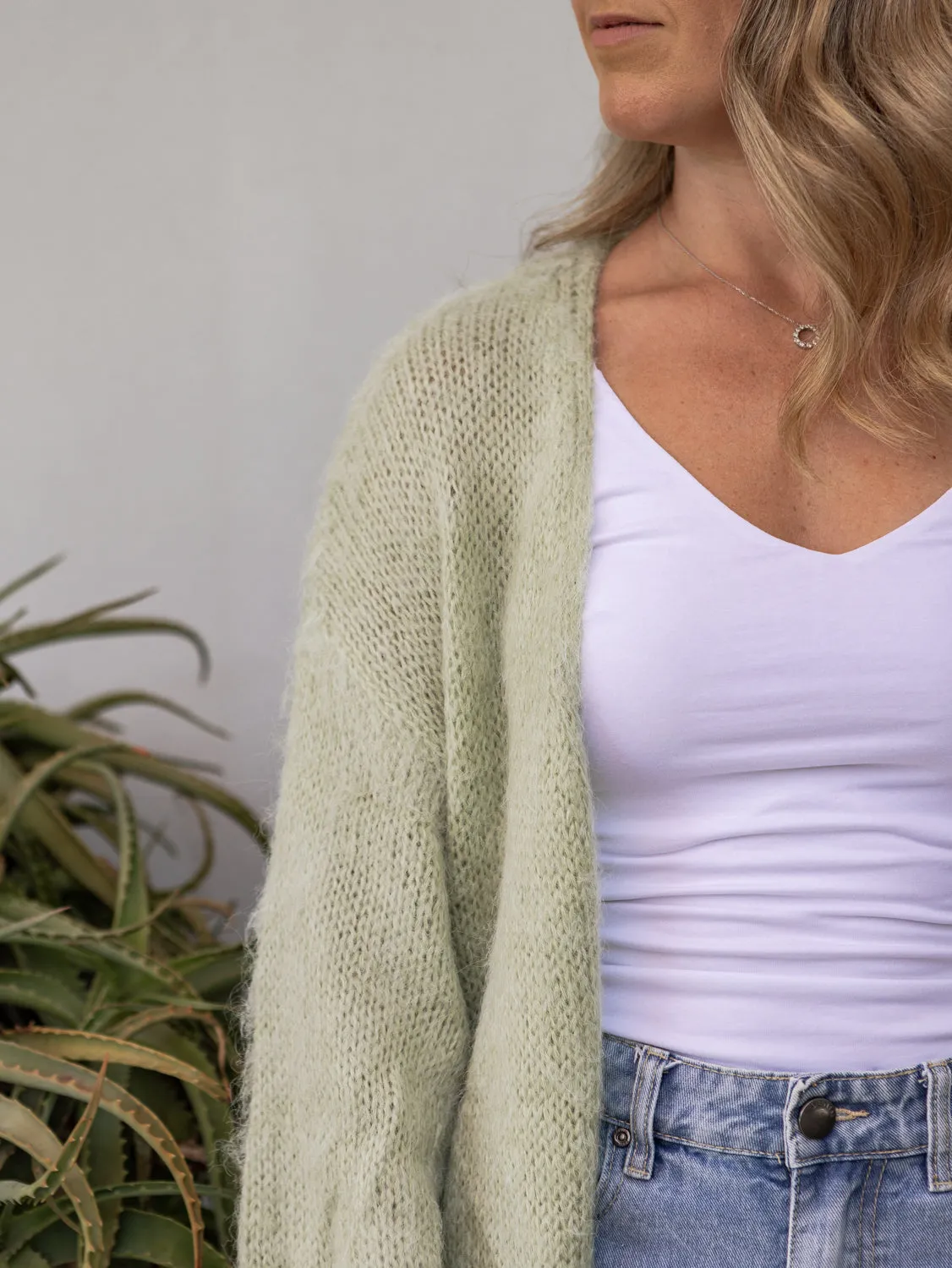 Zelda Longline Cardigan - Sage